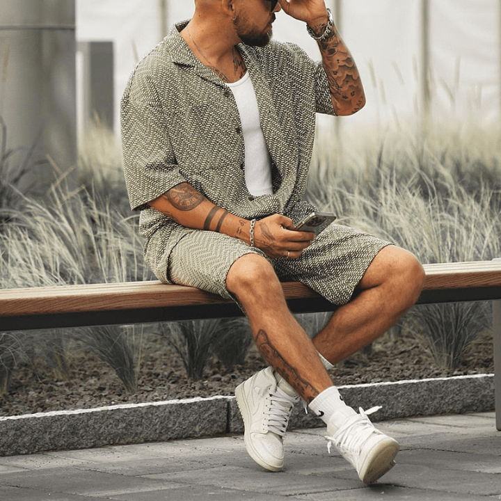 Jason | Luchtige Heren Zomerset | Trendy Heren Kledingset | Voor De Lente/Zomer - Sorata