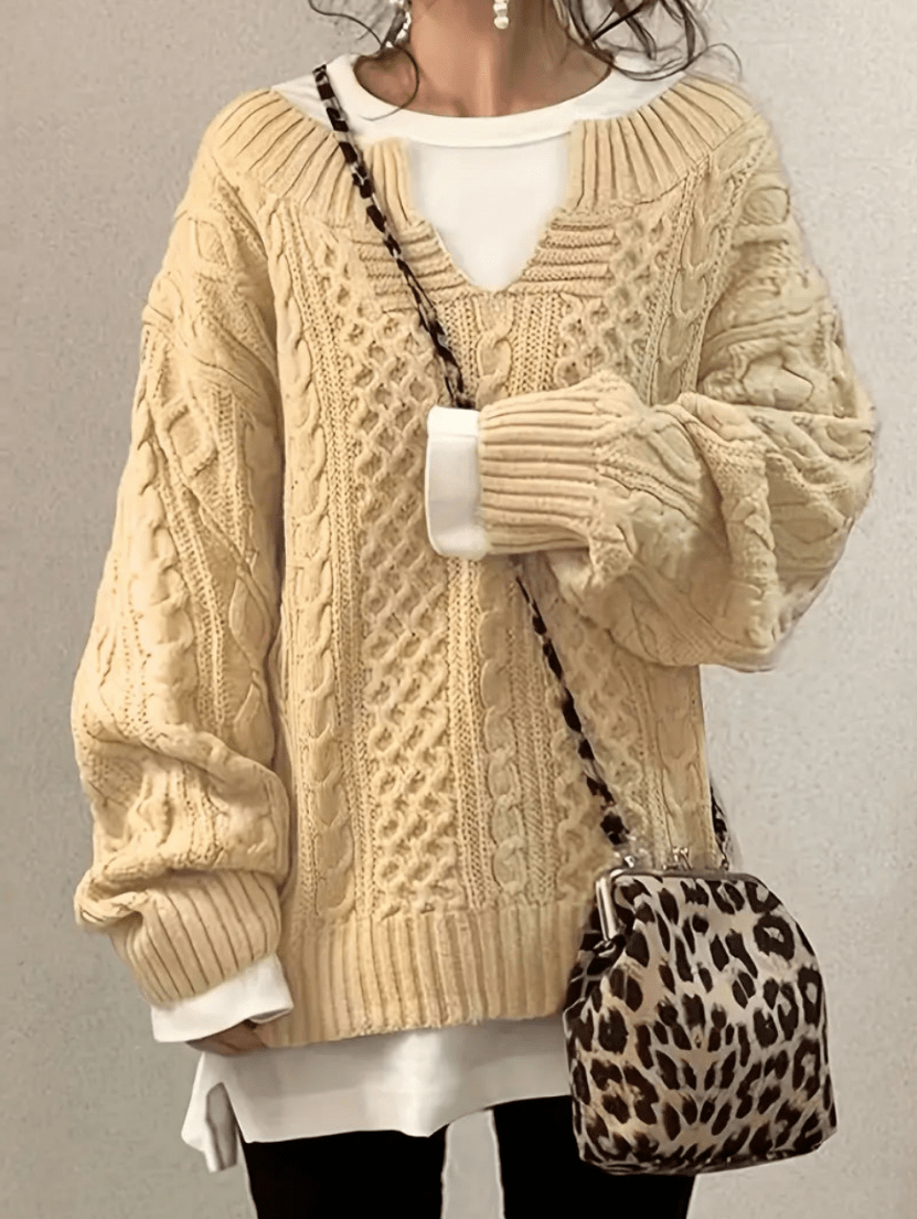 Josie | Gebreide Trui Met V - Hals | Dames Sweater - Sorata