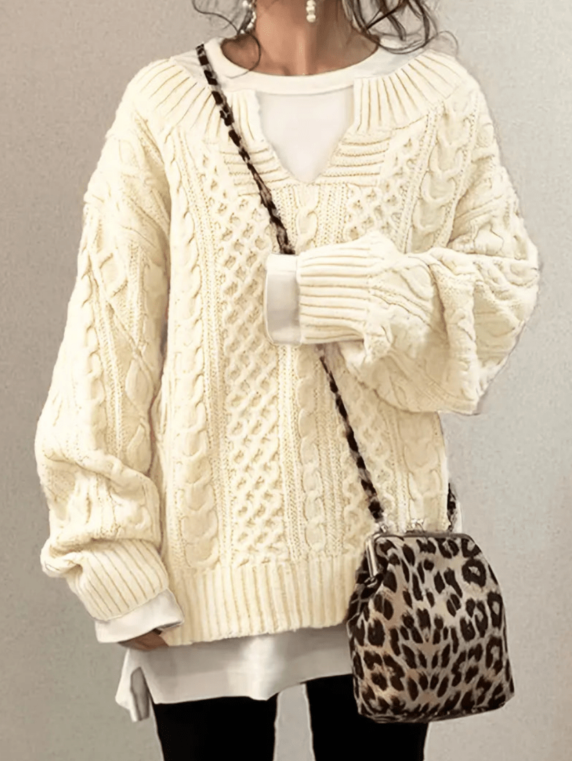 Josie | Gebreide Trui Met V - Hals | Dames Sweater - Sorata