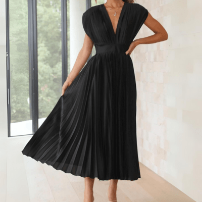 Jurk Dames - Maxi Jurk - Jurk Met V - Hals - Elegant En Chic Design - Sorata