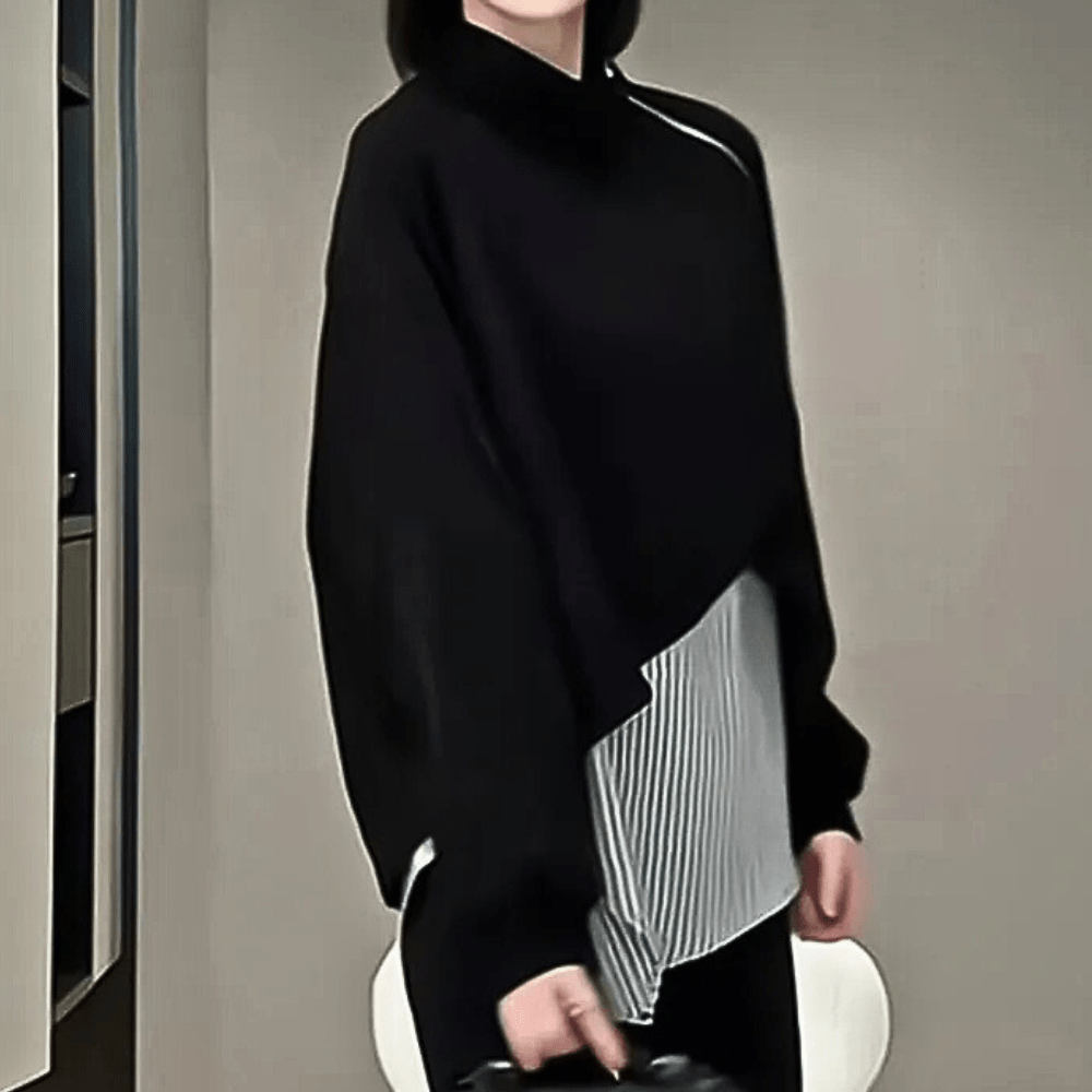 Karime | Klassieke Dames Sweater | Zwarte Jumper Vest - Sorata