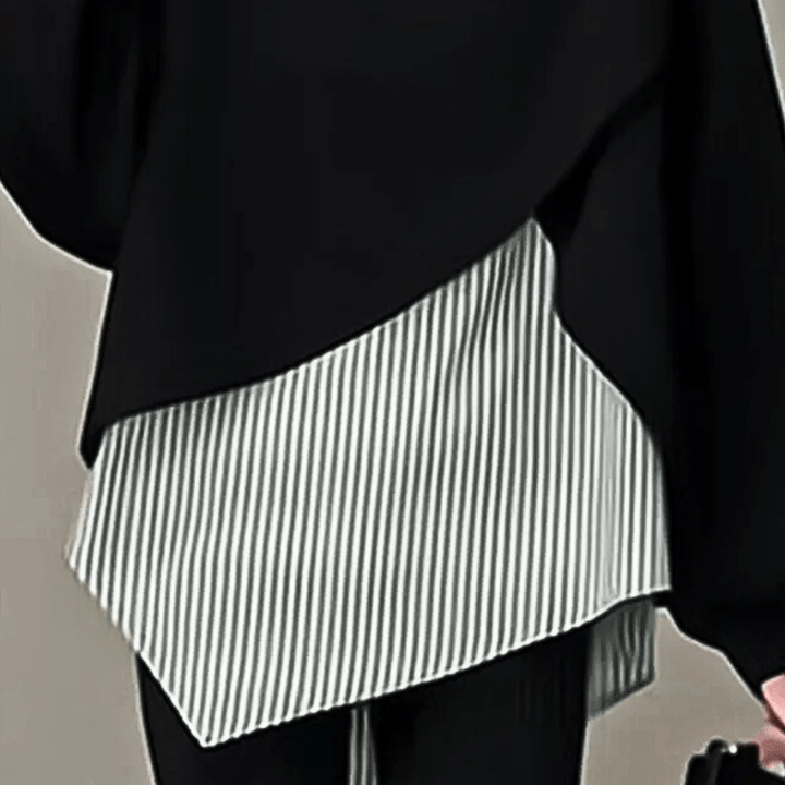 Karime | Klassieke Dames Sweater | Zwarte Jumper Vest - Sorata