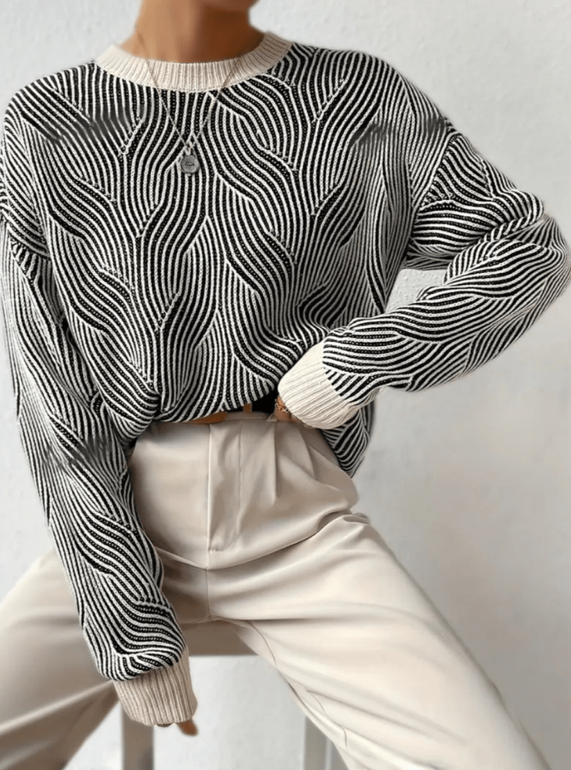Kayleigh | Elegante Abstracte Gebreide Dames Trui | Comfortabel - Sorata