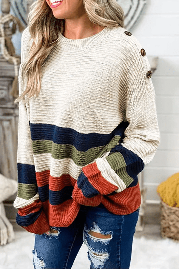 Kiki | Multicolor Cashmere Trui | Dames Sweater | Jumper Vest - Sorata