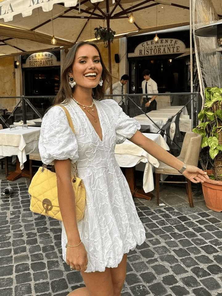 Lana | Witte Dames Mini Jurk | White Dress - Sorata