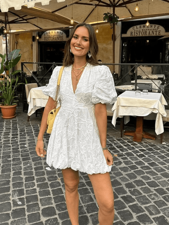 Lana | Witte Dames Mini Jurk | White Dress - Sorata