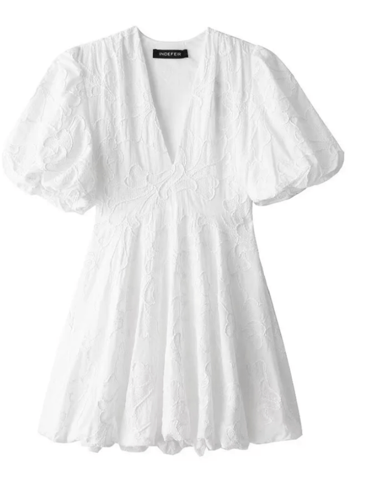 Lana | Witte Dames Mini Jurk | White Dress - Sorata