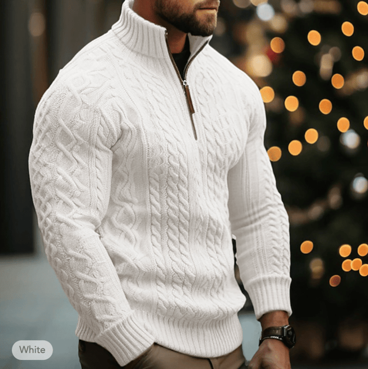Leon | Heren Pullover Met Rits | Half - Zip Sweater | Casual En Elegant - Sorata