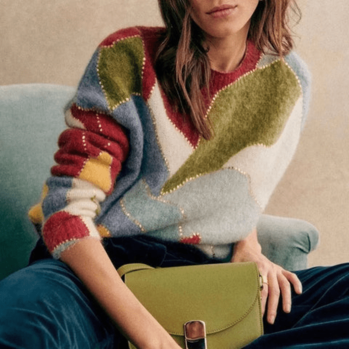 Lexi | Stijlvolle Dames Sweater Vest | Veelkleurige Wollen Jumper Trui - Sorata