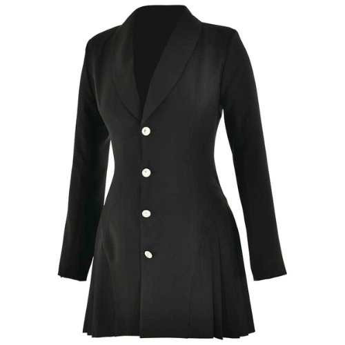 Lia - Jurk Dames - Plooi Jurk Met Lange Mouwen En Knopen - Elegant & Chic - Sorata