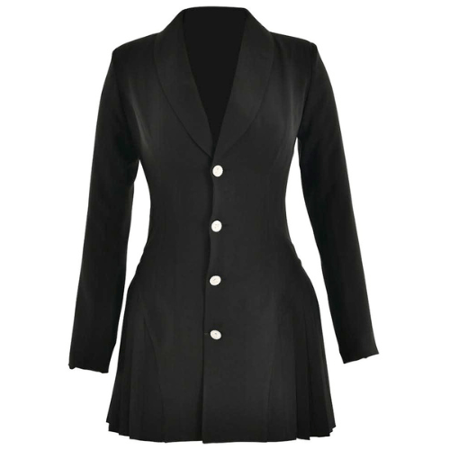 Lia - Jurk Dames - Plooi Jurk Met Lange Mouwen En Knopen - Elegant & Chic - Sorata