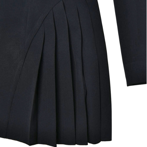 Lia - Jurk Dames - Plooi Jurk Met Lange Mouwen En Knopen - Elegant & Chic - Sorata
