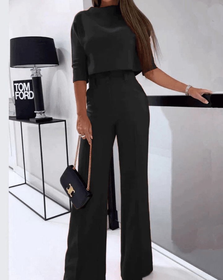 Lika | 2 - Delige Set | Dames Set | Rechte Broek Met Hoge Taille - Sorata