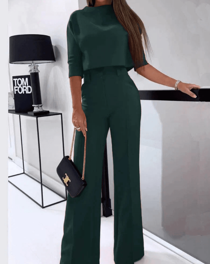 Lika | 2 - Delige Set | Dames Set | Rechte Broek Met Hoge Taille - Sorata