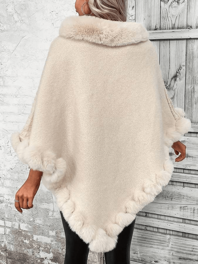 Lilly | Luxe Dames Poncho Vest | Shawl Trui | Ruime Pasvorm | Verfijnde Details - Sorata