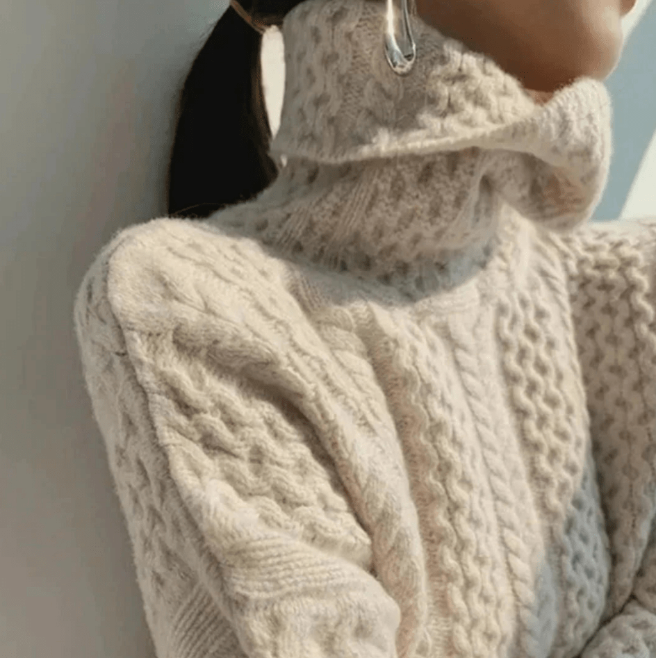 Lin | Comfortabele Gebreide Coltrui | Dames Turtleneck Sweater - Sorata
