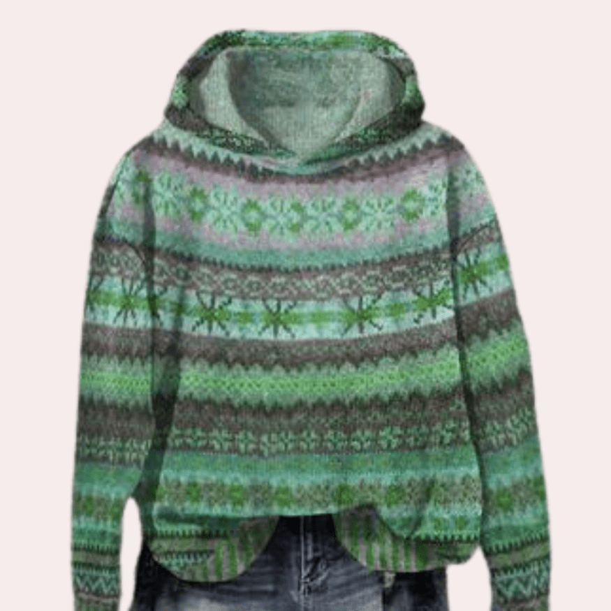 Linda | Warme Retro Dames Hoodie | Vintage Kledingstijl | Comfortabel - Sorata