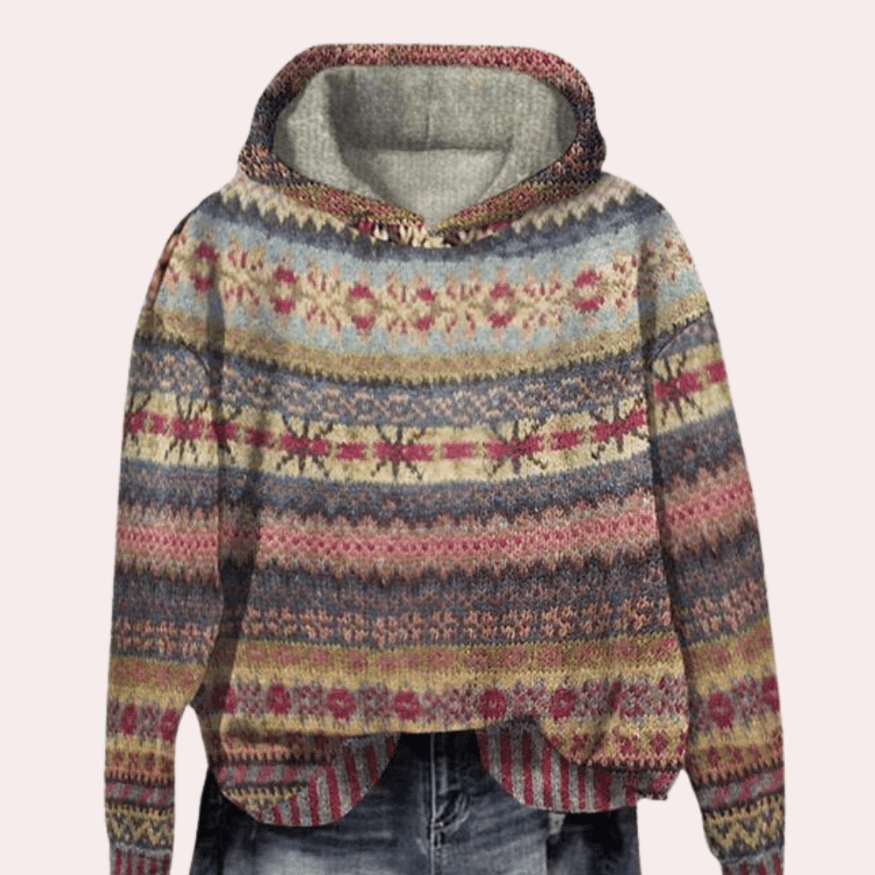 Linda | Warme Retro Dames Hoodie | Vintage Kledingstijl | Comfortabel - Sorata