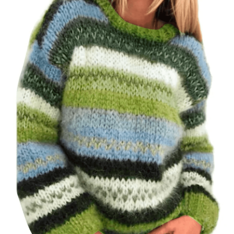 Lisa | Moderne Gebreide Gestreepte Trui | Dames Sweater | Jumper Vest - Sorata