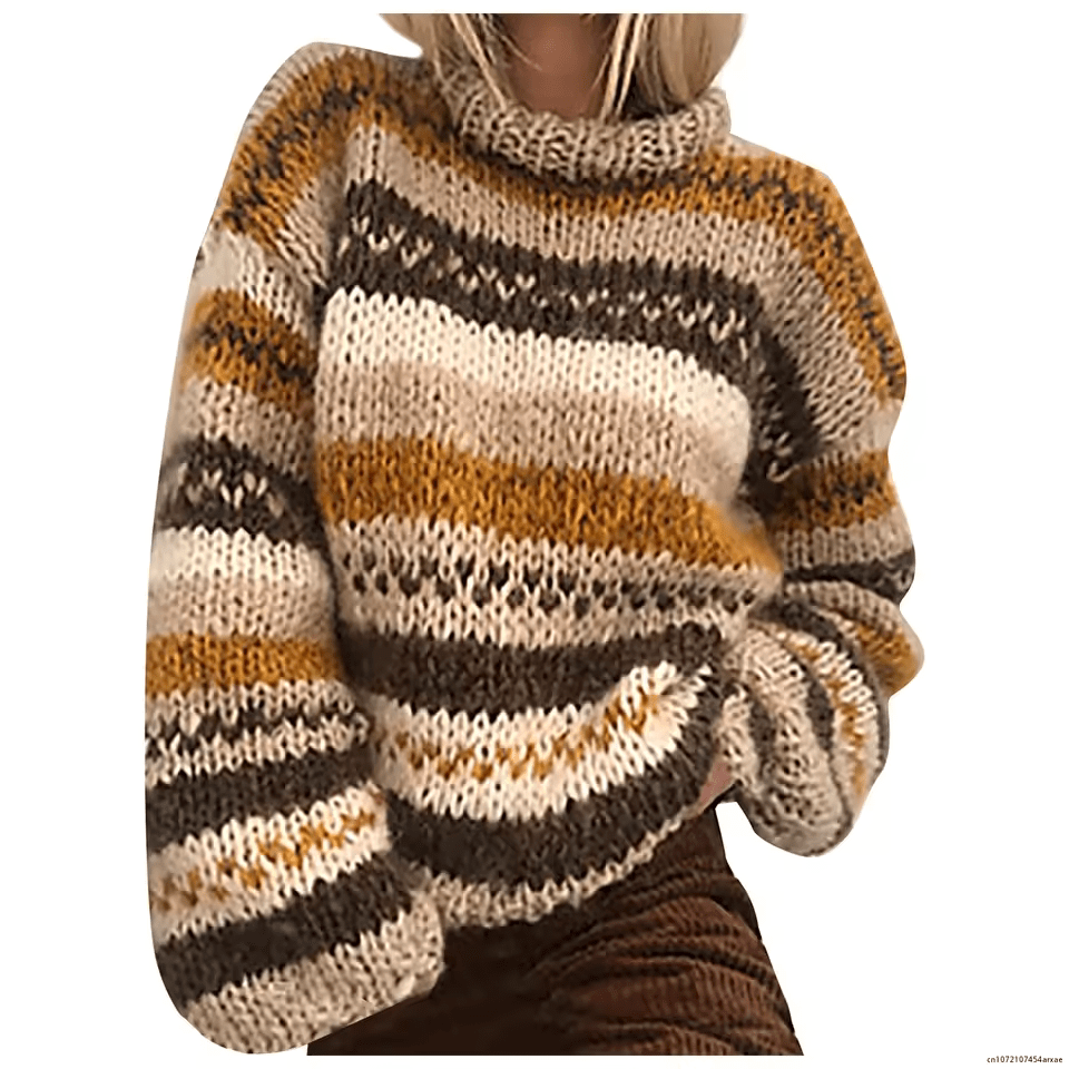 Lisa | Moderne Gebreide Gestreepte Trui | Dames Sweater | Jumper Vest - Sorata