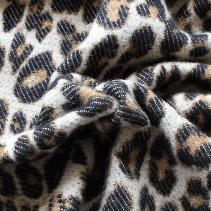 Livi | Luxe Gebreide Sjaal met Luipaard Print - Sorata