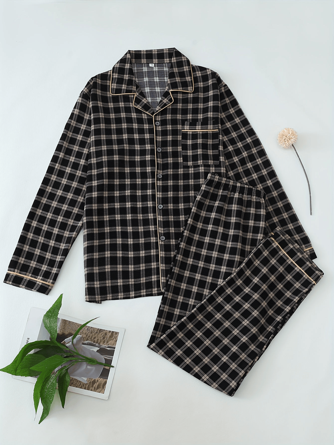 Logan | Geruite Heren Pyjamaset | Tweedelige Slaapkleding - Sorata