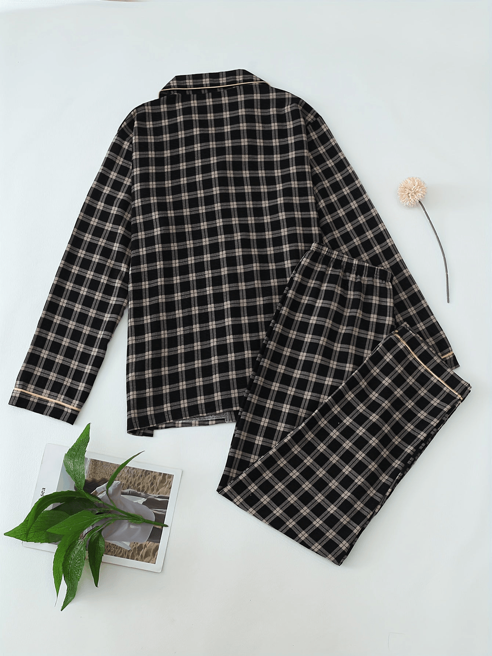Logan | Geruite Heren Pyjamaset | Tweedelige Slaapkleding - Sorata