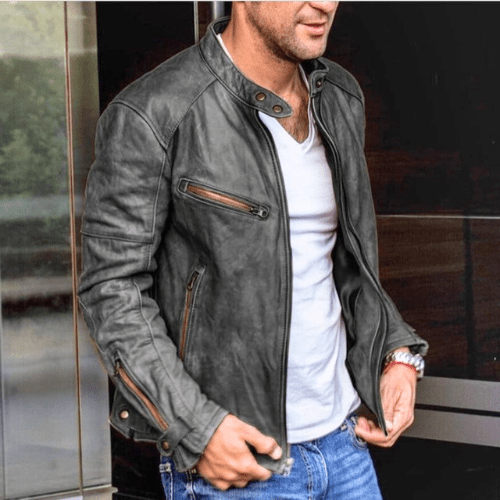 Lopez - Leren Jas Heren - Weerbestendige Leren Jack - Perfect voor Herfst - Sorata