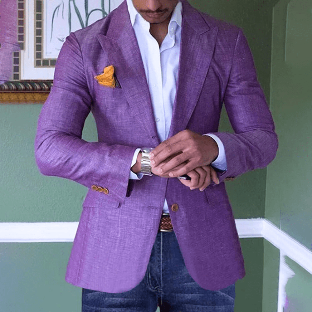 Lopez | Paarse Elegante Blazer voor Heren | Trendy Ontwerp & Comfortabel - Sorata