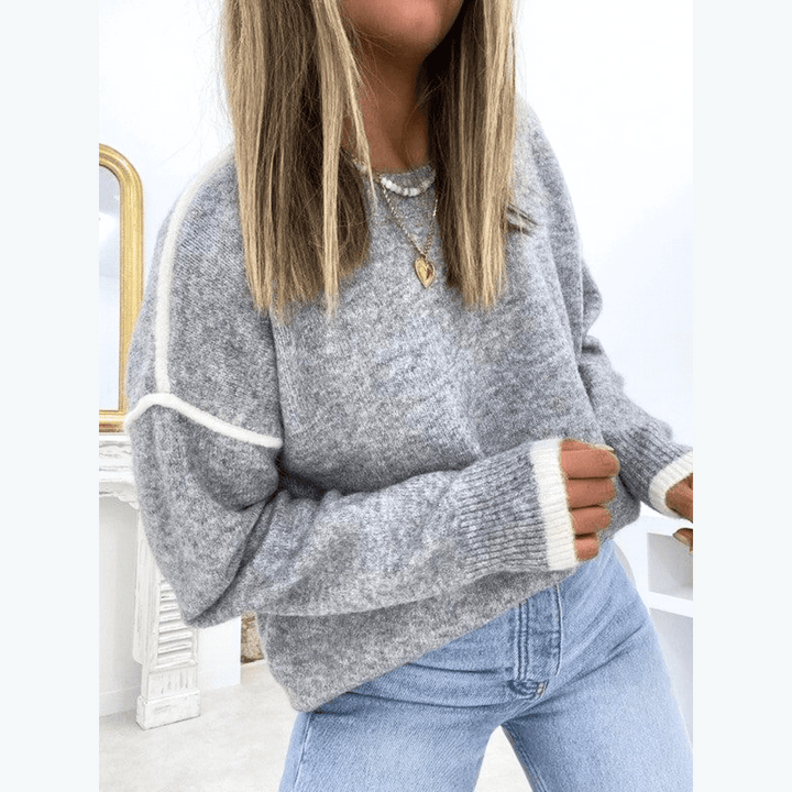 Lorena | Warme Dames Trui Met Ronde Hals | Elegant & Comfortabel - Sorata
