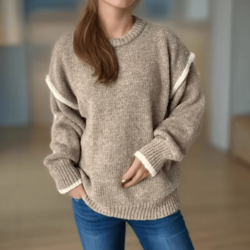 Lorena | Warme Dames Trui Met Ronde Hals | Elegant & Comfortabel - Sorata