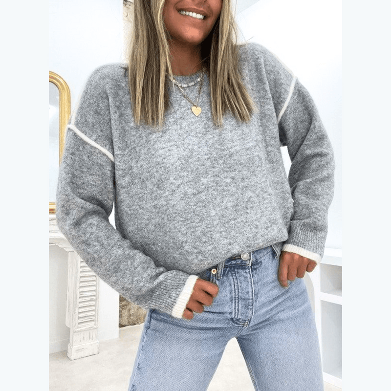Lorena | Warme Dames Trui Met Ronde Hals | Elegant & Comfortabel - Sorata