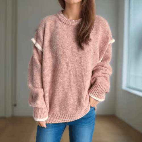 Lorena | Warme Dames Trui Met Ronde Hals | Elegant & Comfortabel - Sorata