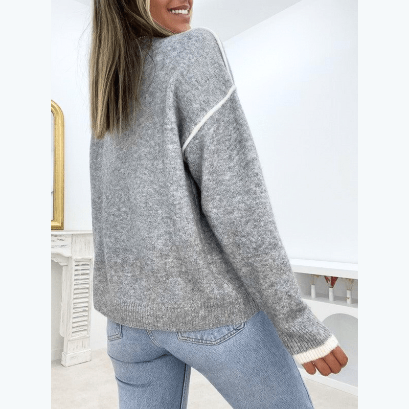 Lorena | Warme Dames Trui Met Ronde Hals | Elegant & Comfortabel - Sorata