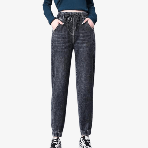 Lucaro - Broek Dames - Casual Damesjeans met Verstelbaar Koord - Comfortabel - Sorata