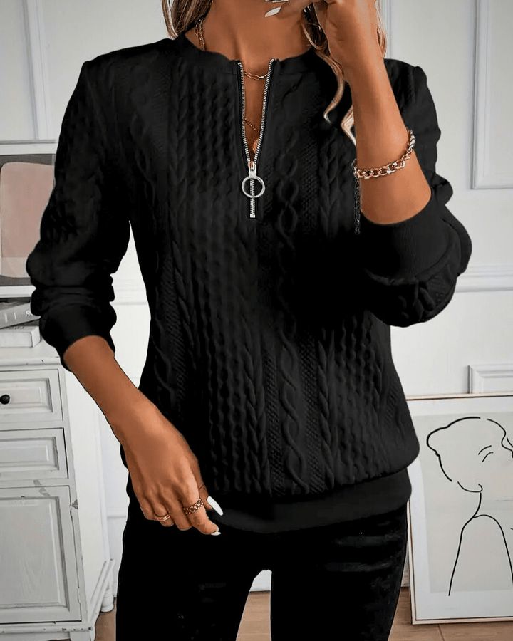 Maaike | Trui Dames | Warme Trui met Rits | Trendy & Comfortabel | Casual Outfit - Sorata
