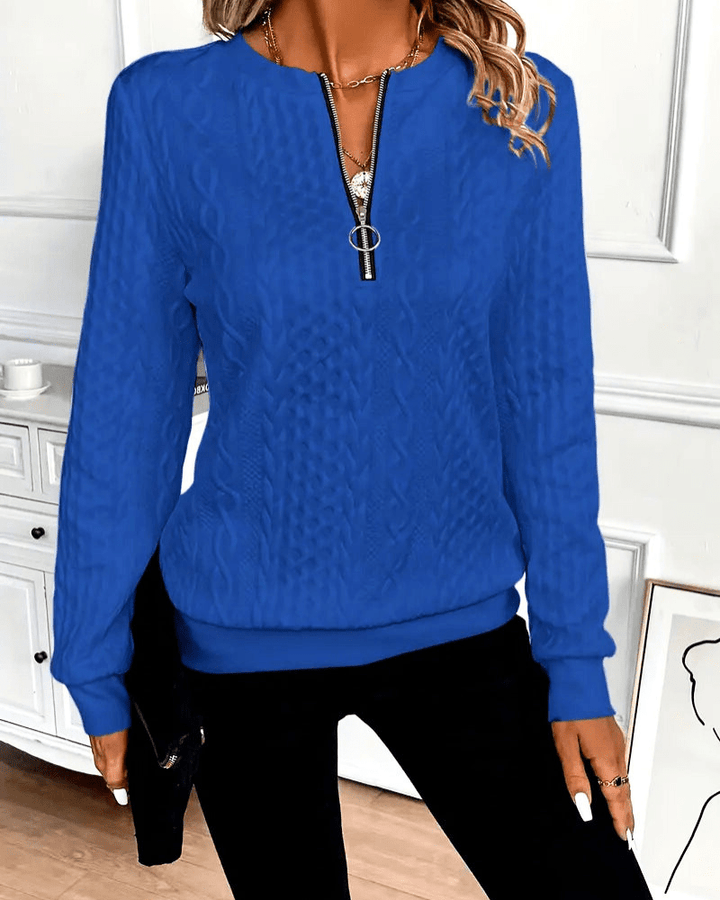 Maaike | Trui Dames | Warme Trui met Rits | Trendy & Comfortabel | Casual Outfit - Sorata