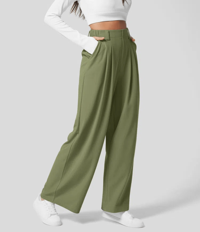 Macy | Elegante Peak Hoge Taille Dames Broek | Licht, Comfortabel & Trendy - Sorata
