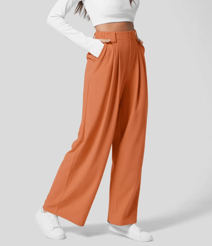 Macy | Elegante Peak Hoge Taille Dames Broek | Licht, Comfortabel & Trendy - Sorata
