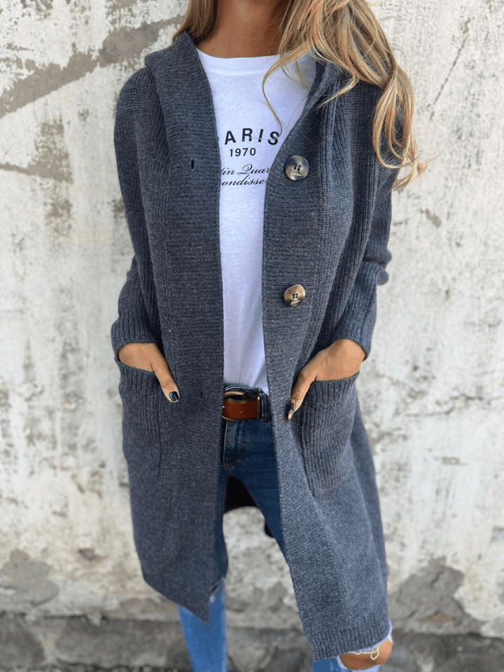 Madelief | Capuchon Gebreid Lang Vest | Warm & Comfortabel - Sorata