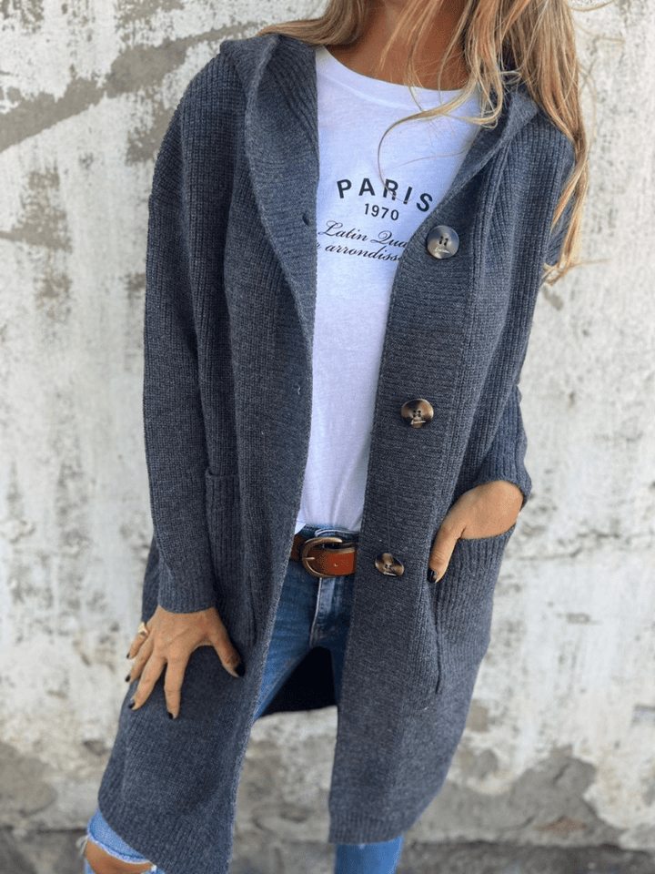 Madelief | Capuchon Gebreid Lang Vest | Warm & Comfortabel - Sorata