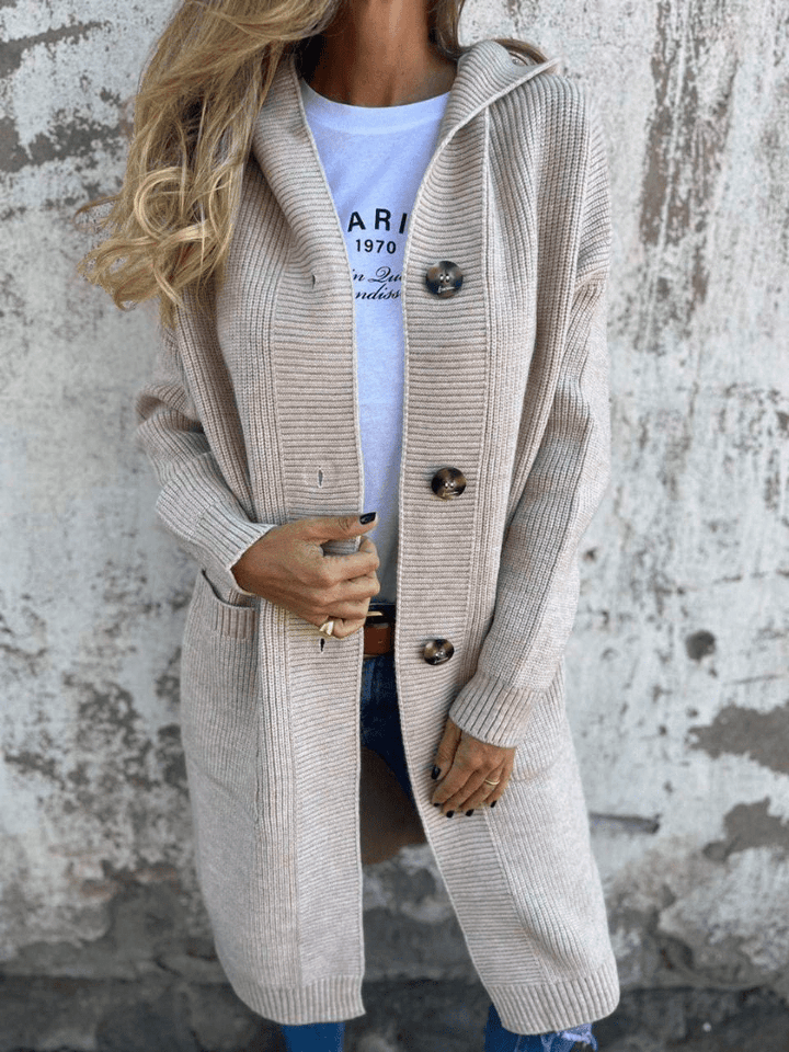Madelief | Capuchon Gebreid Lang Vest | Warm & Comfortabel - Sorata