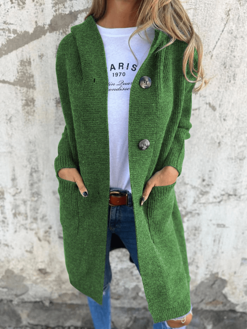 Madelief | Capuchon Gebreid Lang Vest | Warm & Comfortabel - Sorata