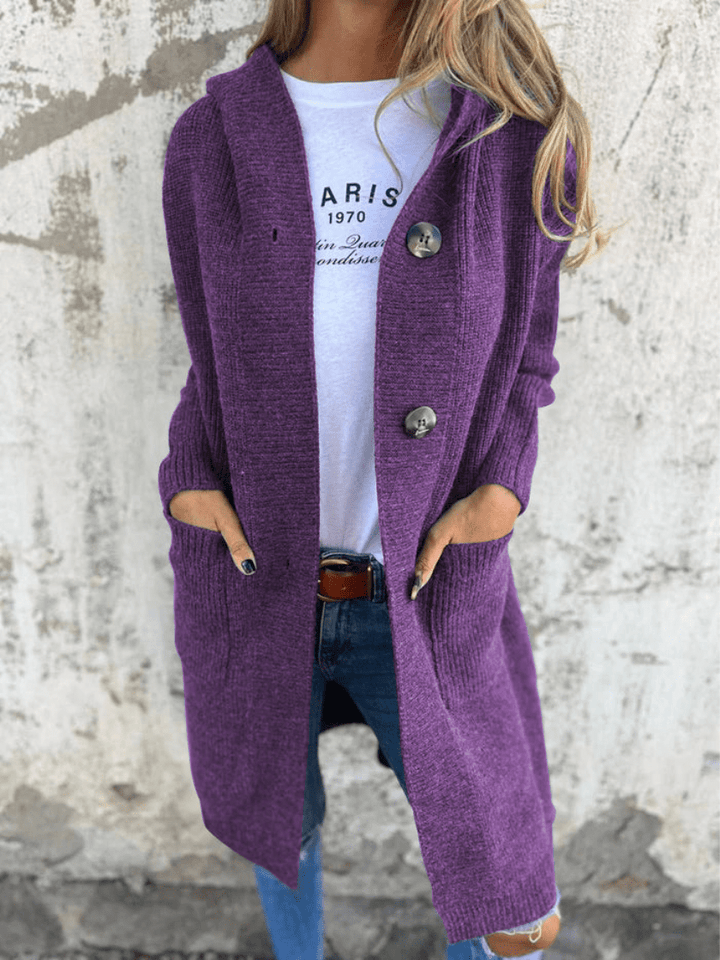 Madelief | Capuchon Gebreid Lang Vest | Warm & Comfortabel - Sorata