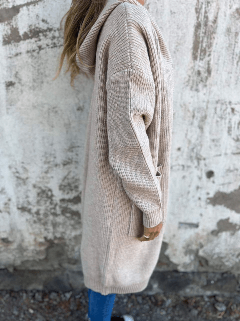 Madelief | Capuchon Gebreid Lang Vest | Warm & Comfortabel - Sorata