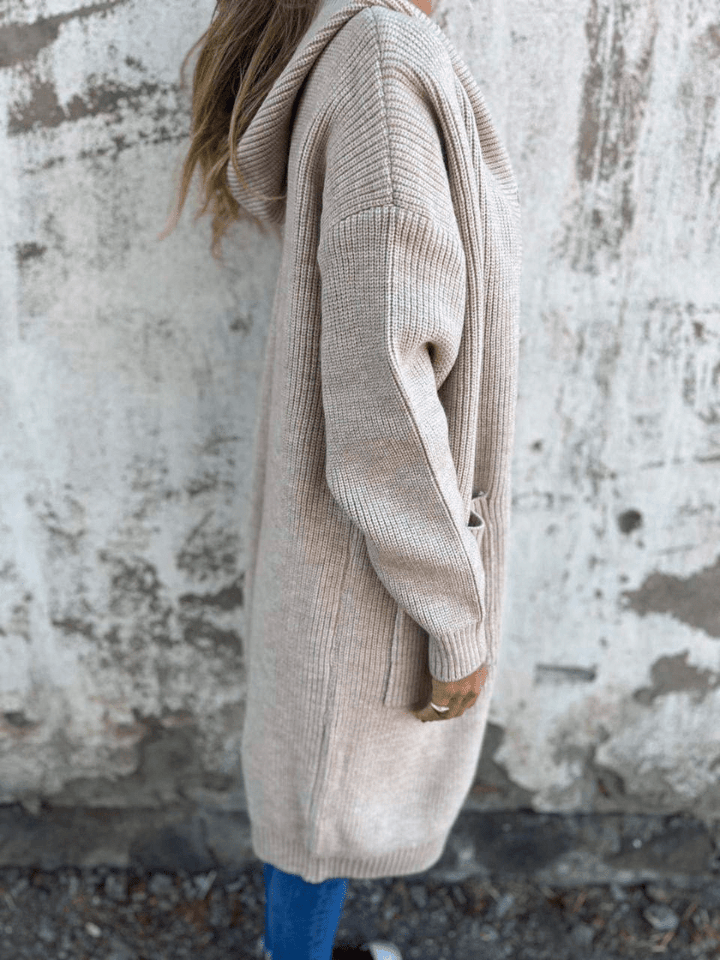 Madelief | Capuchon Gebreid Lang Vest | Warm & Comfortabel - Sorata