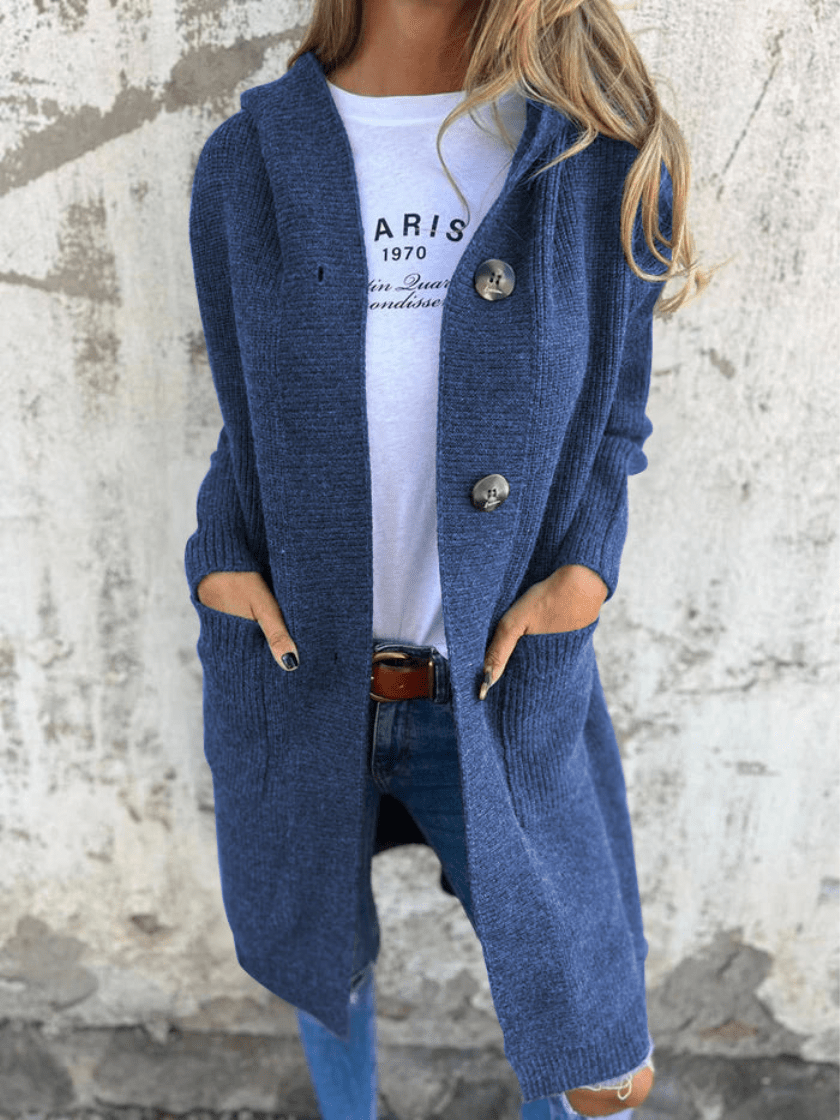 Madelief | Capuchon Gebreid Lang Vest | Warm & Comfortabel - Sorata