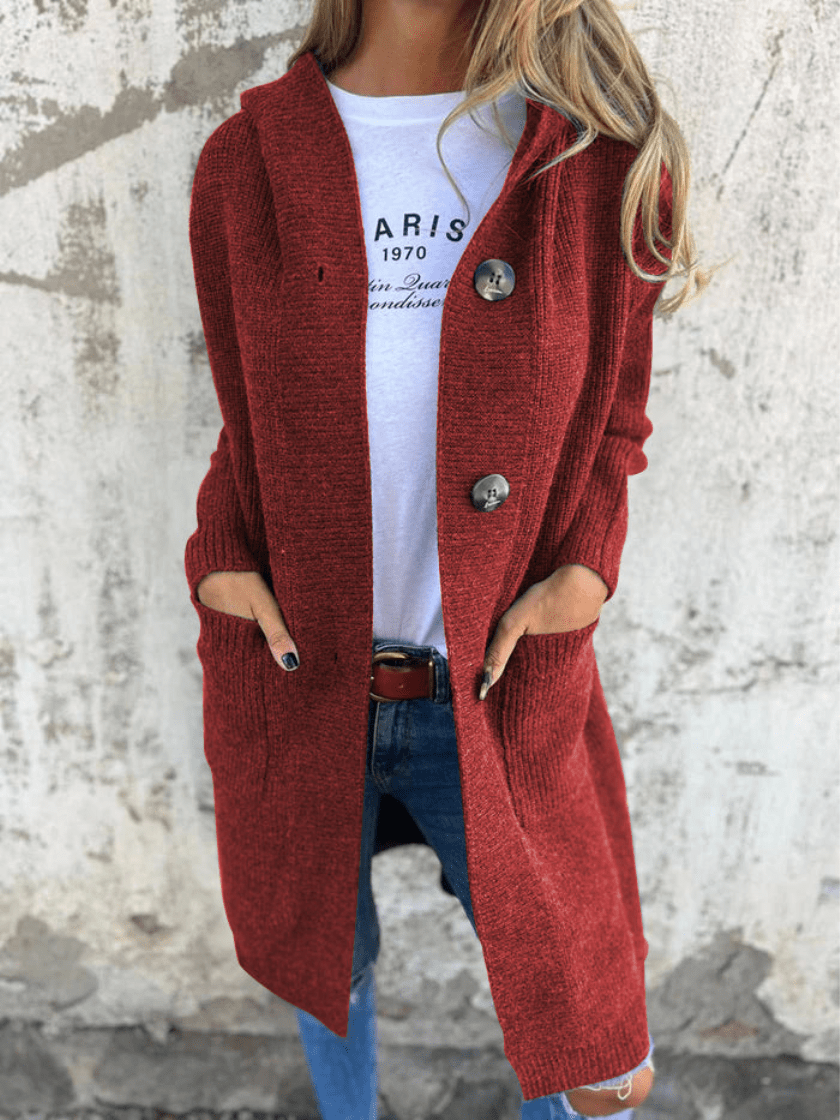Madelief | Capuchon Gebreid Lang Vest | Warm & Comfortabel - Sorata