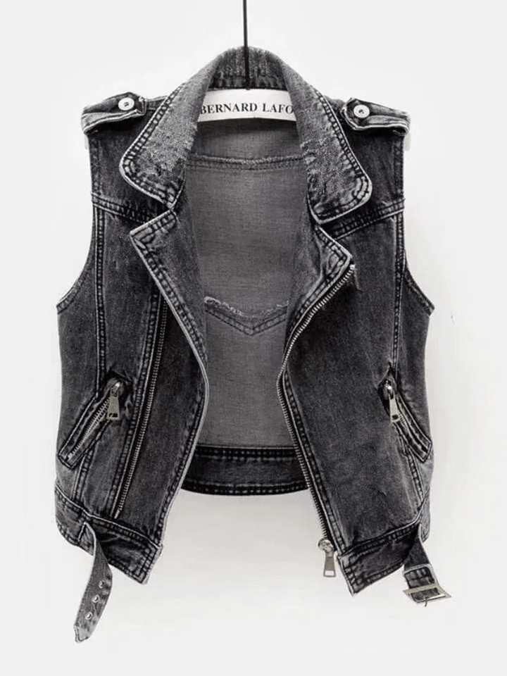 Mangat | Trendy Mouwloze Dames Denim Vest | Casual En Modieus - Sorata