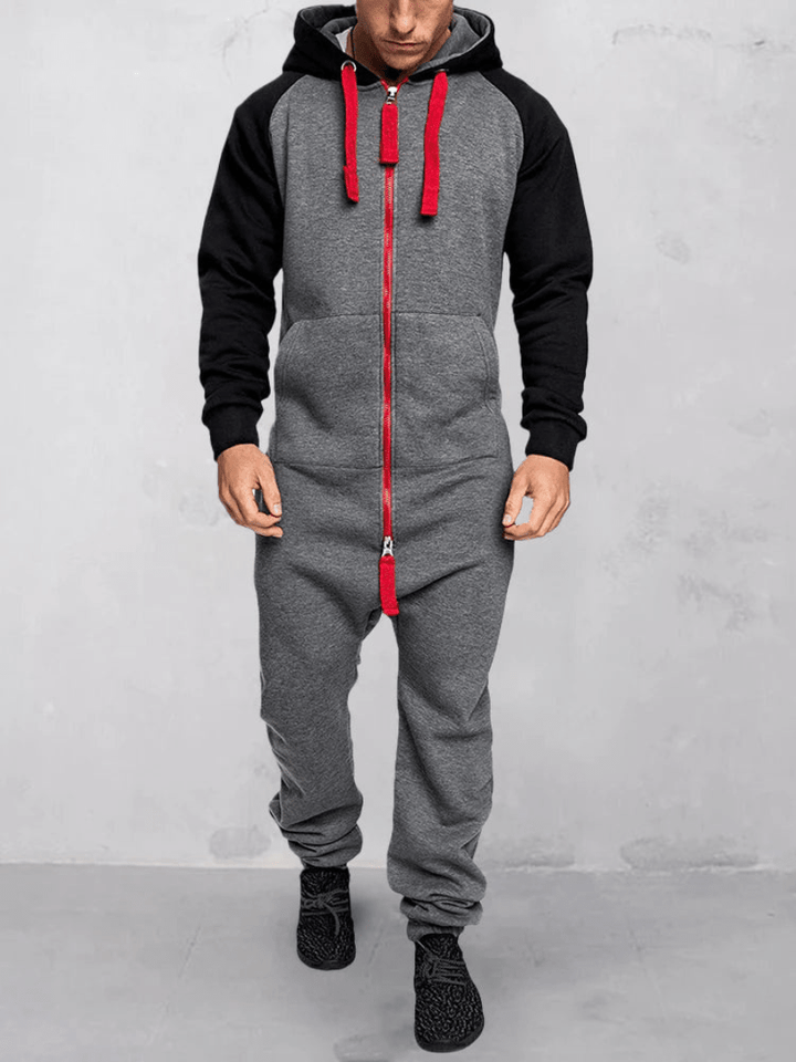 Marijn | Comfortabele Sportieve Heren Jumpsuit met Capuchon - Sorata